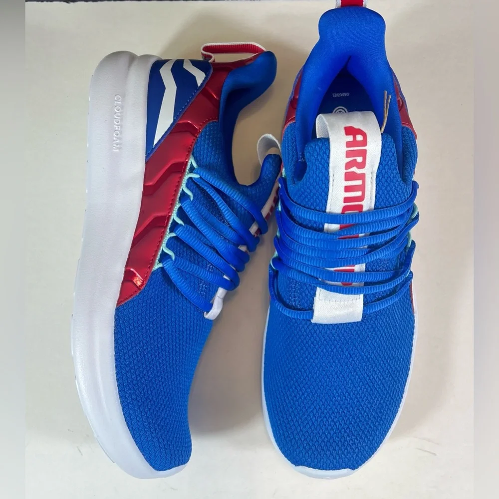 🆕 Adidas Marvel Captain America Lite Racer Adapt  7.0 Unisex Size:5 New With Box